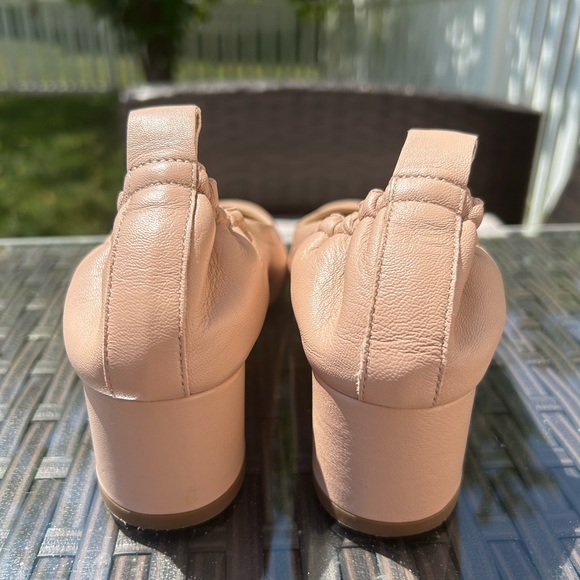 Everlane The Day Heel Blush Leather Square Toe Modern Pumps 6 - Picture 5 of 9